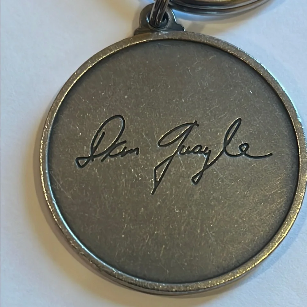 Silver Vice President Dan Quayle of the United States Keychain